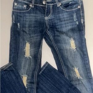 Distressed Blue Women Jeans